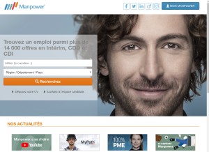 How manpower.fr looks like on a tablet such as an iPad.