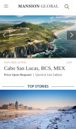 How mansionglobal.com looks like on a mobile device such as an iPhone.