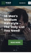 How mantelligence.com looks like on a mobile device such as an iPhone.