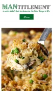 How mantitlement.com looks like on a mobile device such as an iPhone.