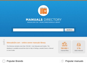 How manualsdir.com looks like on a tablet such as an iPad.
