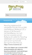 How manufrog.com looks like on a mobile device such as an iPhone.
