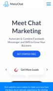 How manychat.com looks like on a mobile device such as an iPhone.