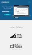 How manzama.com looks like on a mobile device such as an iPhone.