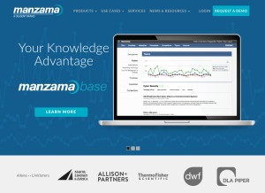 How manzama.com looks like on a tablet such as an iPad.