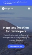 How mapbox.com looks like on a mobile device such as an iPhone.