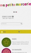 How mapetitemercerie.com looks like on a mobile device such as an iPhone.