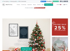 How mapiful.com looks like on a tablet such as an iPad.