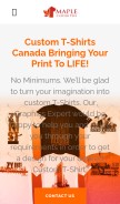 How maplecustomtees.com looks like on a mobile device such as an iPhone.