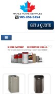 How maplehomeservices.com looks like on a mobile device such as an iPhone.