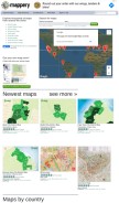 How mappery.com looks like on a mobile device such as an iPhone.