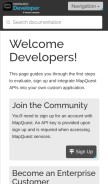 How mapquestapi.com looks like on a mobile device such as an iPhone.