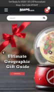 How maps.com looks like on a mobile device such as an iPhone.