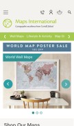 How mapsinternational.com looks like on a mobile device such as an iPhone.