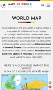 How mapsofworld.com looks like on a mobile device such as an iPhone.
