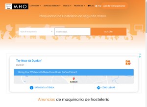 How maquinariahosteleriaocasion.com looks like on a tablet such as an iPad.