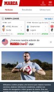 How marca.com looks like on a mobile device such as an iPhone.