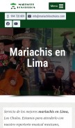 How mariachiloschulos.com looks like on a mobile device such as an iPhone.