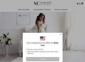 How mariage-eternel.com looks like on a tablet such as an iPad.