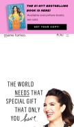 How marieforleo.com looks like on a mobile device such as an iPhone.