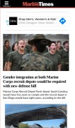 How marinecorpstimes.com looks like on a mobile device such as an iPhone.