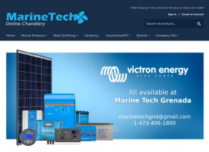 How marinetechonline.com looks like on a tablet such as an iPad.