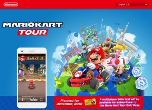 How mariokarttour.com looks like on a tablet such as an iPad.