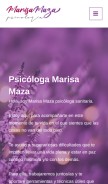 How marisamazapsicologia.com looks like on a mobile device such as an iPhone.