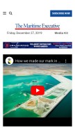How maritime-executive.com looks like on a mobile device such as an iPhone.