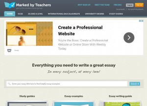 How markedbyteachers.com looks like on a tablet such as an iPad.