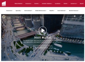 How markelcorp.com looks like on a tablet such as an iPad.