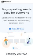 How marker.io looks like on a mobile device such as an iPhone.