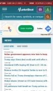 How marketbeat.com looks like on a mobile device such as an iPhone.