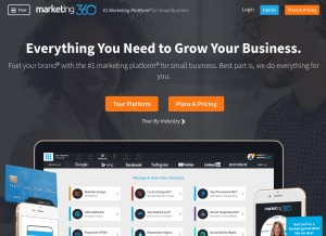 How marketing360.com looks like on a tablet such as an iPad.