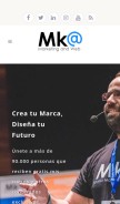 How marketingandweb.es looks like on a mobile device such as an iPhone.