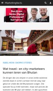 How marketingfacts.nl looks like on a mobile device such as an iPhone.