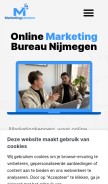 How marketingkenners.nl looks like on a mobile device such as an iPhone.