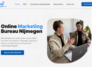 How marketingkenners.nl looks like on a tablet such as an iPad.
