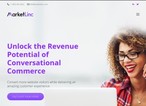 How marketlinc.com looks like on a tablet such as an iPad.