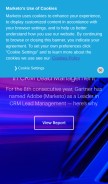 How marketo.com looks like on a mobile device such as an iPhone.