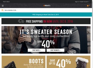 How marks.com looks like on a tablet such as an iPad.