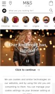 How marksandspencer.com looks like on a mobile device such as an iPhone.
