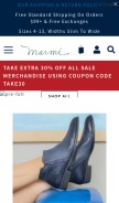 How marmishoes.com looks like on a mobile device such as an iPhone.