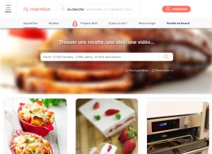 How marmiton.org looks like on a tablet such as an iPad.
