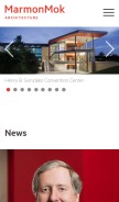 How marmonmok.com looks like on a mobile device such as an iPhone.