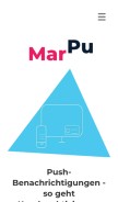 How marpu.de looks like on a mobile device such as an iPhone.