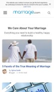 How marriage.com looks like on a mobile device such as an iPhone.