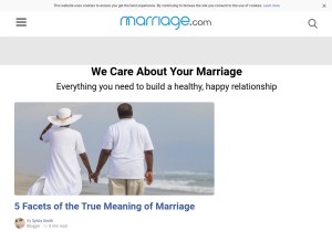 How marriage.com looks like on a tablet such as an iPad.