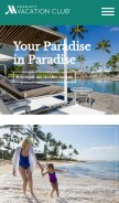 How marriottvacationclub.com looks like on a mobile device such as an iPhone.