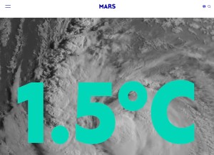 How mars.com looks like on a tablet such as an iPad.